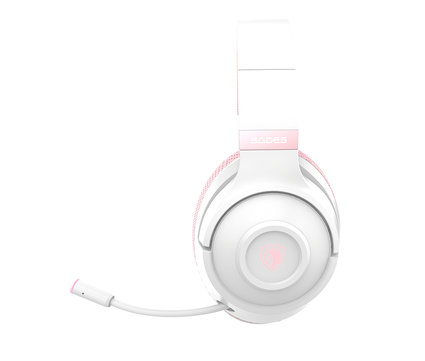 SADES WHISPER WIRELESS-BL HEADSET(SA-205) Black & Pink