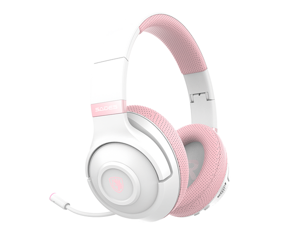 SADES WHISPER WIRELESS-BL HEADSET(SA-205) Black & Pink