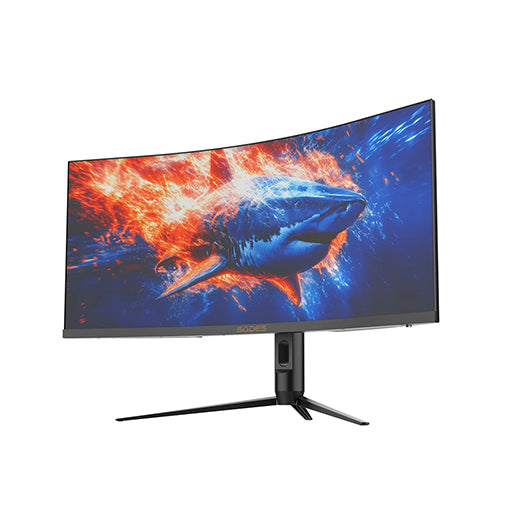 SADES GL-Shark SA-C01Q34, 34" QHD, 180Hz, 0.5ms, HDMI 2.1 Curved Gaming Monitor - Black