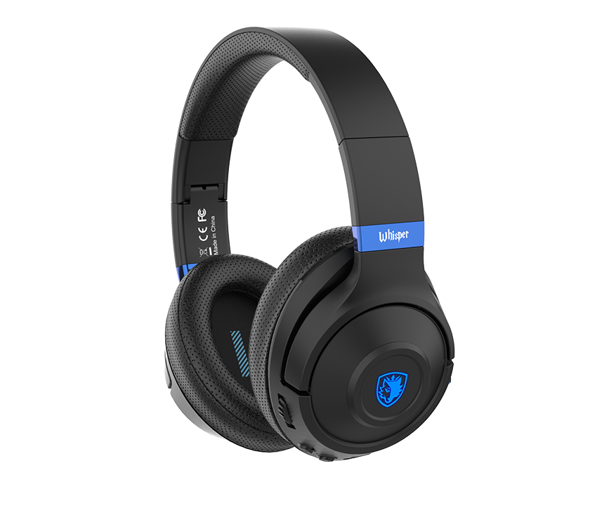SADES WHISPER WIRELESS-BL HEADSET(SA-205) Black & Pink