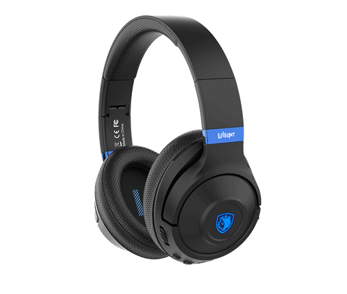 SADES WHISPER WIRELESS-BL HEADSET(SA-205) Black & Pink