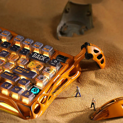 GravaStar Mercury K1 Pro 75% Wireless Mechanical Gaming Special Edition Keyboard - Battle Worn Yellow