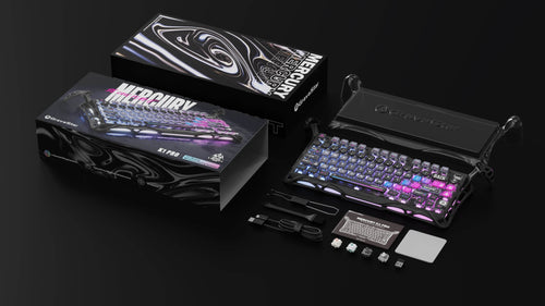 GravaStar Mercury K1 Pro 75% Wireless Mechanical Gaming Keyboard - Galaxy Black