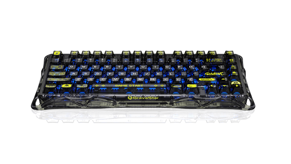 GravaStar Mercury K1 Lite 75% Wireless Mechanical Gaming Keyboard - Transparent Black