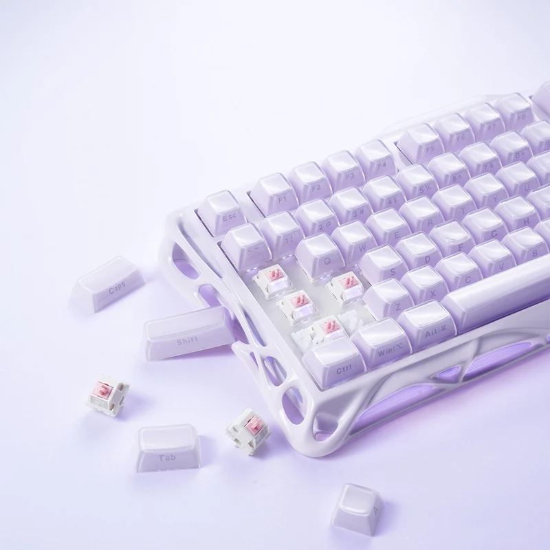 GravaStar Mercury K1 75% Wireless Mechanical Gaming Keyboard Special Edition - Lavender Purple