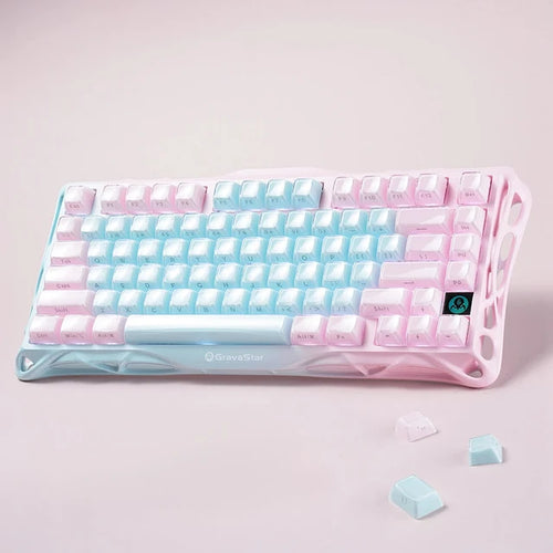 GravaStar Mercury K1 LITE 75% Wireless Mechanical Gaming Keyboard - Aurora Mist