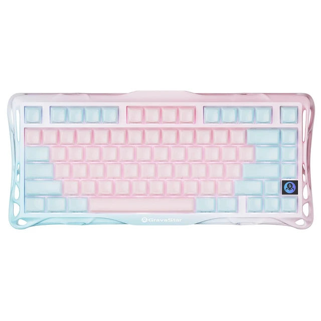 GravaStar Mercury K1 LITE 75% Wireless Mechanical Gaming Keyboard - Lumen Rose