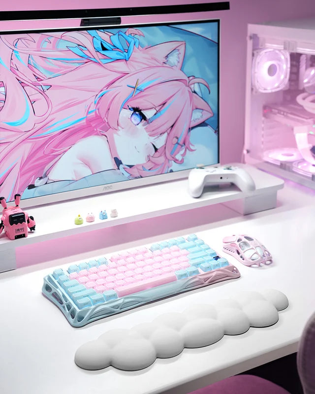 GravaStar Mercury K1 LITE 75% Wireless Mechanical Gaming Keyboard - Lumen Rose