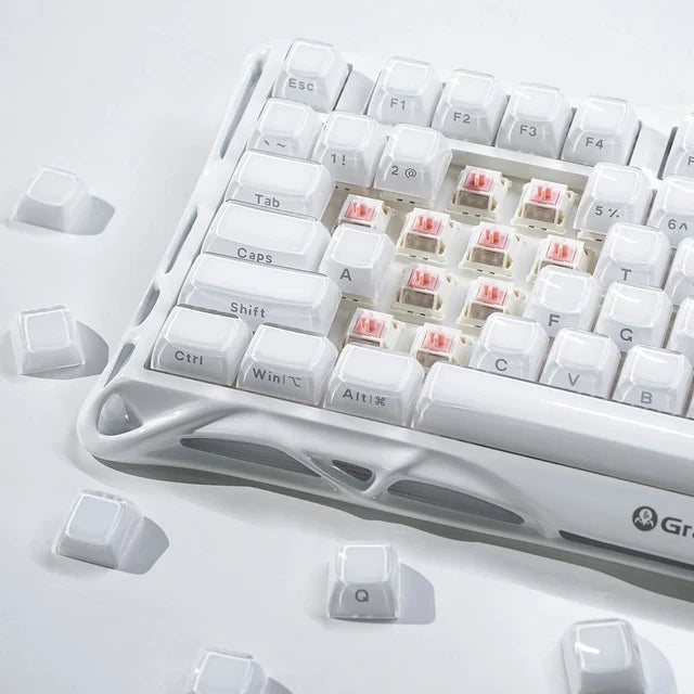 GravaStar Mercury K1 75% Wireless Mechanical Gaming Keyboard Special Edition - White