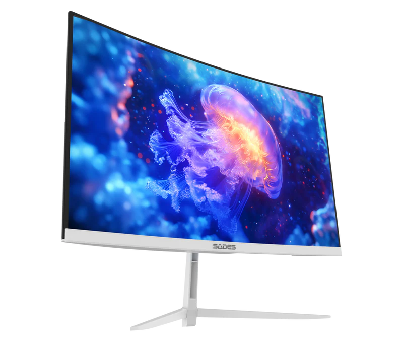 Sades NC-Pelagia SC-CJ04F24W, 24" FHD 1920x1080, 200Hz, 0.5ms, HDMI 2.1, VA, Curved Gaming Monitor - White