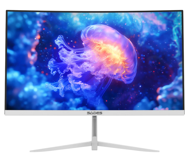 Sades NC-Pelagia SC-CJ04F24W, 24" FHD 1920x1080, 200Hz, 0.5ms, HDMI 2.1, VA, Curved Gaming Monitor - White