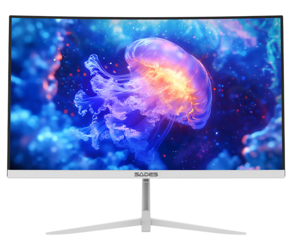 Sades NC-Pelagia SC-CJ04F24W, 24" FHD 1920x1080, 200Hz, 0.5ms, HDMI 2.1, VA, Curved Gaming Monitor - White