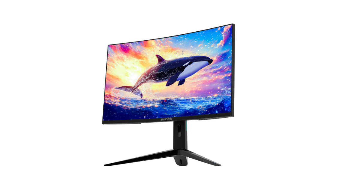 Sades KL-Whale SA-C01Q27B, 27" QHD (2K) 2560x1440, 180Hz, 1ms, HDMI 2.1, VA, Curved Gaming Monitor - Black