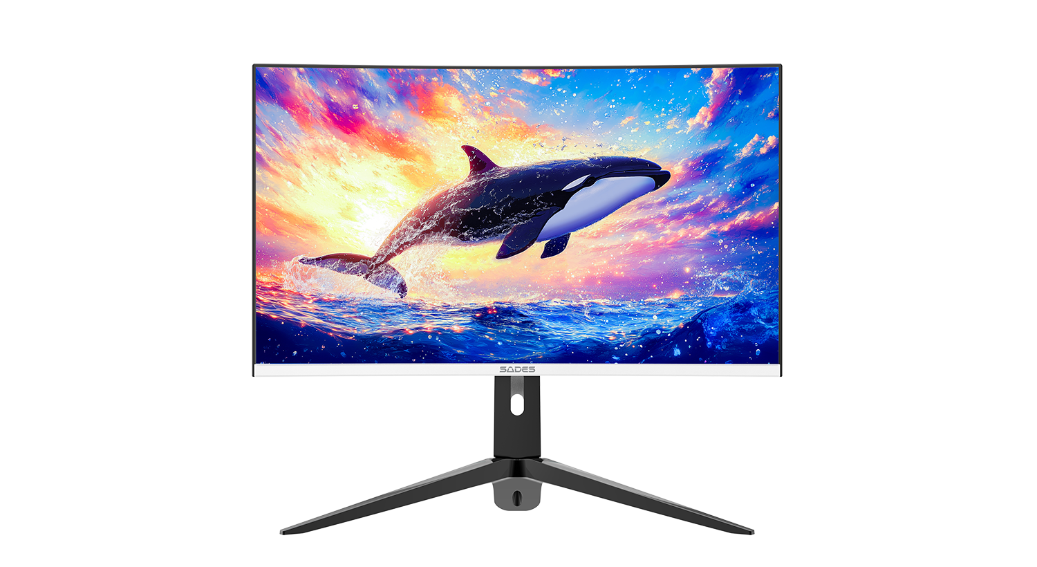 Sades KL-Whale SA-C01Q27B, 27" QHD (2K) 2560x1440, 180Hz, 1ms, HDMI 2.1, VA, Curved Gaming Monitor - White