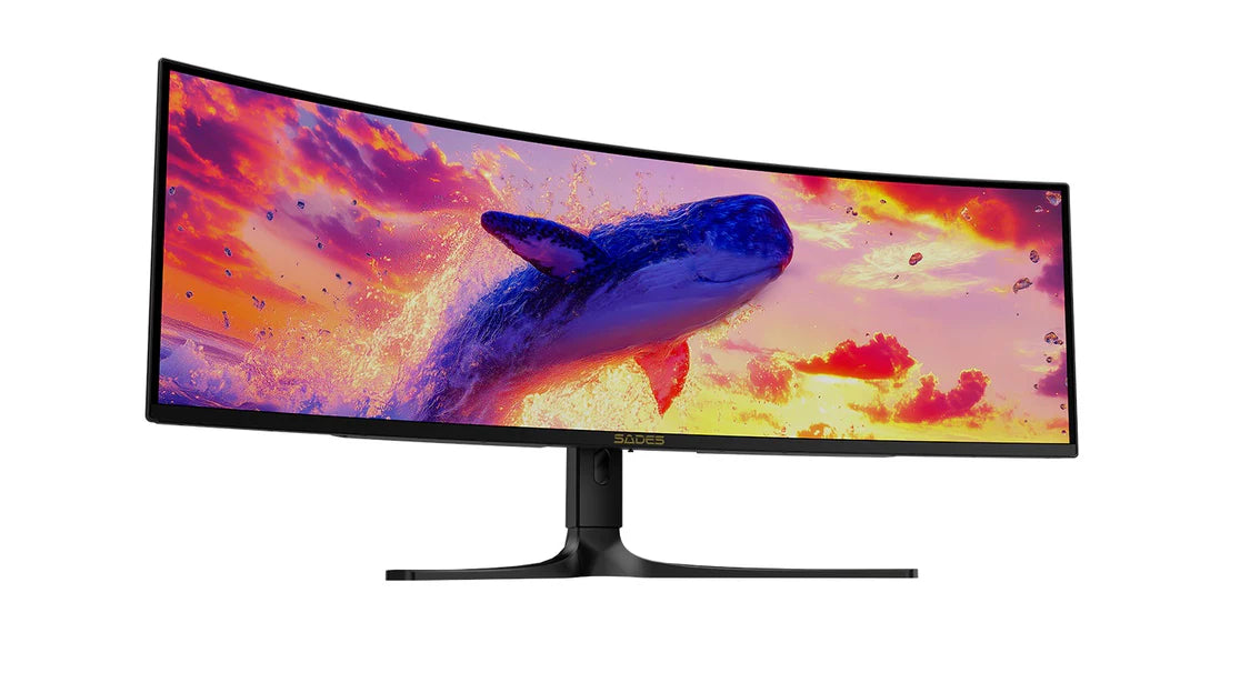 SADES SP-Whale SA-C01U49, 49" 5120×1440 Dual QHD OLED, 240Hz, 0.03ms, HDMI 2.Gaming Monitor - Blac1 Curved k