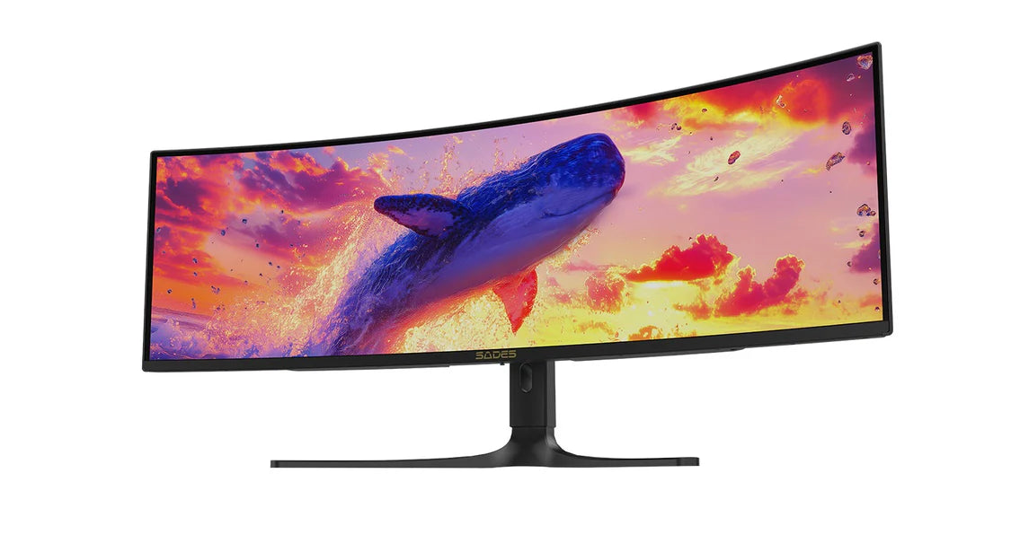 SADES SP-Whale SA-C01U49, 49" 5120×1440 Dual QHD OLED, 240Hz, 0.03ms, HDMI 2.Gaming Monitor - Blac1 Curved k